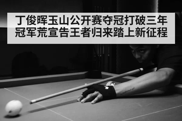 丁俊晖玉山公开赛夺冠打破三年冠军荒宣告王者归来踏上新征程